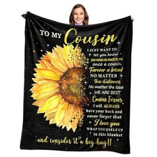 Cousin Gifts for Women - Cousins Gifts - Gifts for Cousins 50x60in Black C