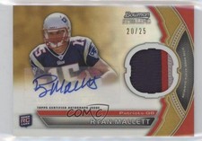2011 Bowman Sterling Relics Gold Refractor 20/25 Ryan Mallett #BSAR-RM Auto uk2