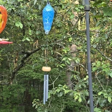 Hand-Blown Glass Wind Chime Outdoor Garden Patio Hanging Ornament For Home