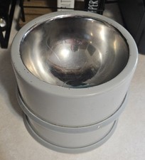 Stainless Steel and Gray Pet Bowl 2 Piece Set