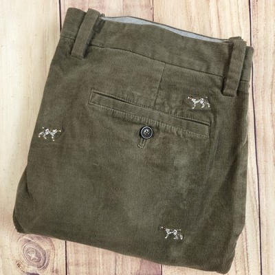 Brooks Brothers×BEAMS BOYGF Emblem Pants Shop Embroidered Beagle Chino Pants in Medium-Wale Corduroy on