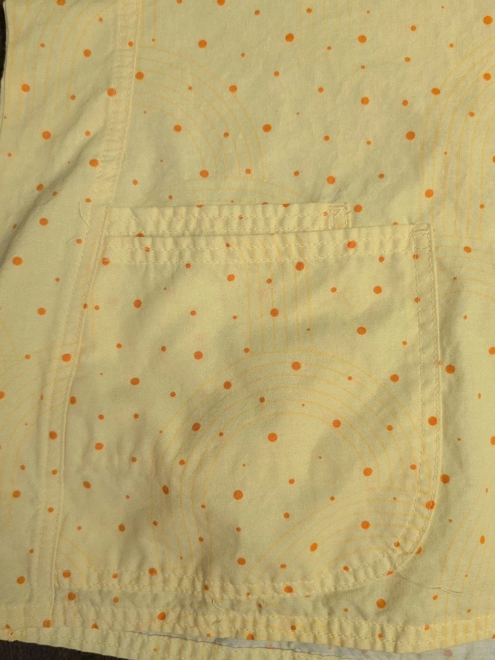 Hello Kitty Cherokee Scrubs Tooniforms V Neck Top Yellow Size medium Shirt - Image 4 of 4