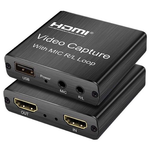 Alloy Video Capture Card 4K Screen Record Game Streamer Device MIC R/L Loop - Photo 8/13