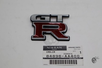 Nissan GTR Skyline R34 Emblem aus Kofferraum Badge Neu GTR ORIGINAL 84896-AA400