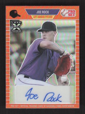 Joe Rock 2021 Pro Set Metal 1989 Pro Set Autographs Rainbow Orange #/7 #PA-JR1