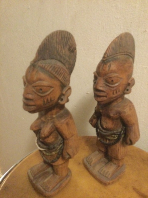 antique african yoruba ibeji figures Abeokuta region