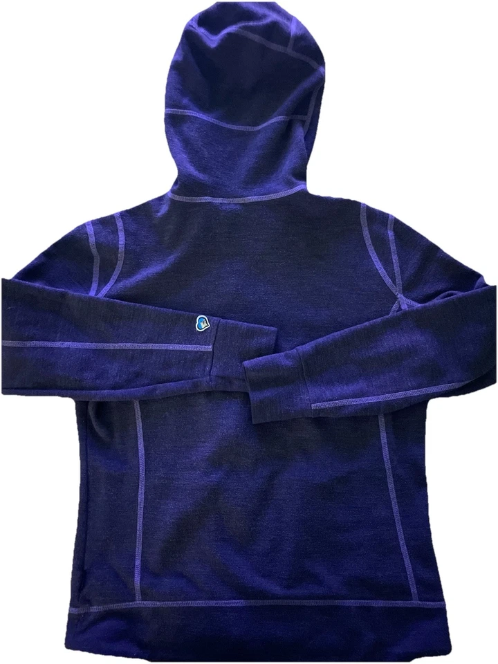 KUHL, Sudadera con Capucha Mujer Moongazer Púrpura Cremallera Completa, Costuras Planas, Talla M. Foto 3 de 3