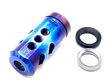Aim7 Titanium Muzzle Brake – Lightweight 1/2x28 Thread – Grade 5 Titanium Torch