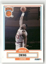 1990-91 FLEER #125 PATRICK EWING NEW YORK KNICKS