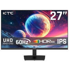 KTC 27" 4K UHD 3840x2160 IPS Computer Monitor, 60Hz, HDR400, FreeSync/G-Sync