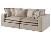 Beiges 4-Sitzer-Sofa GroßEs Stoffsofa PolstermöBel FüR Das Wohnzimmer