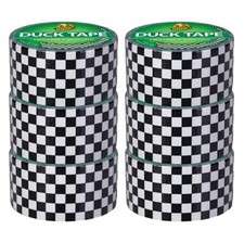 Duck Brand Printed Duct Tape, 6-Roll, Checker 280410 C 6 Roll,