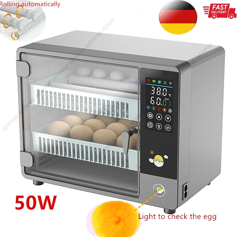 24 Eier Inkubator Automatische Brutmaschine Brutapparat Vollautomatisch Brüter - Bild 2 von 4