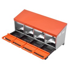 Uimoso 4-Compartment Metal Chicken Nesting Box with Egg Collection Lids