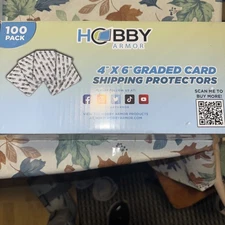 Hobby Armor Graded Card Shipping Protectors 4" x 6" + Slab Storage Box 100 Pack