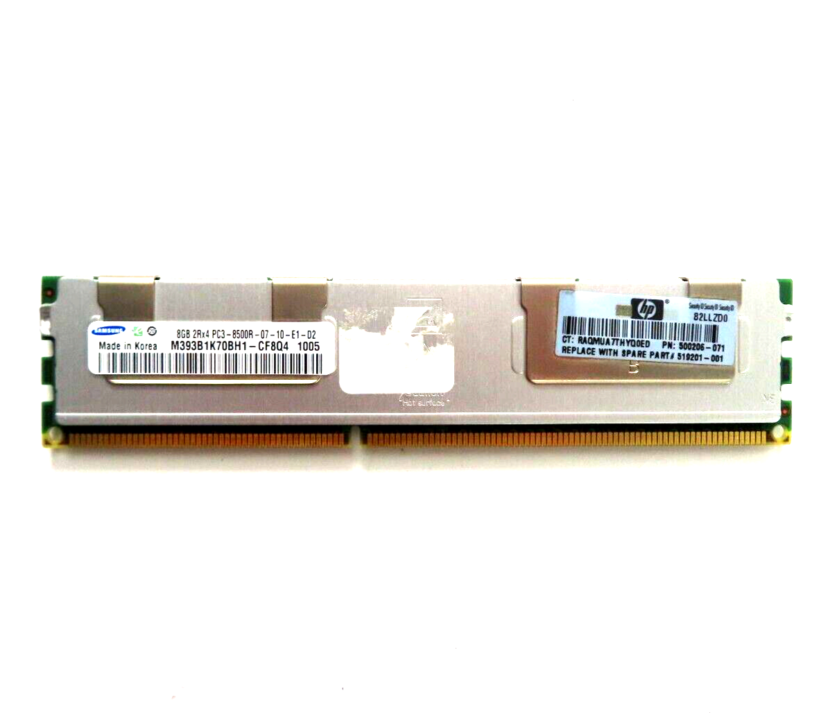 8GB RDIMM 2Rx4 PC3-8500R DDR3 1066MHz (240 Pin) (ECC) Memory for Server