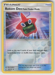 Rotom Dex Poke Finder Mode 122/147 Burning Shadows Reverse Holo