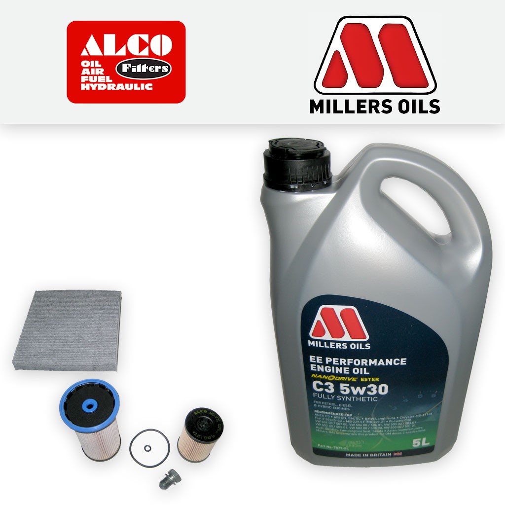 SERVICE KIT for SEAT ATECA 1.6 TDI OIL FUEL CABIN FILTERS +EE 5w30 OIL 2016-2020