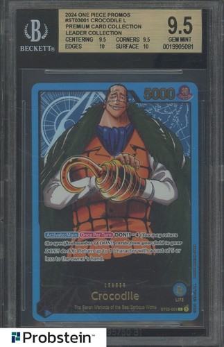 2024 One Piece Leader Collection Premium Card Collection #001 Crocodile BGS 9.5