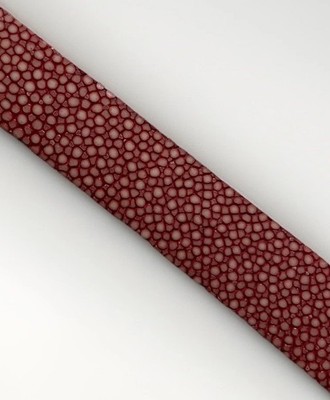 Red Stingray Texture Leather Watch Strap Single Piece Soft No Buckle 20mm 