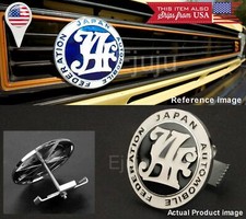 Insignia emblema negra de la Federación de Automóviles de Japón JDM JAF para parrilla delantera Toyota