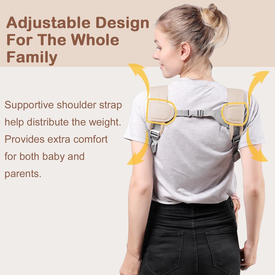 Shiaon Baby Carrier Newborn to Toddler, Cozy Baby Wrap Carrier(730lbs
