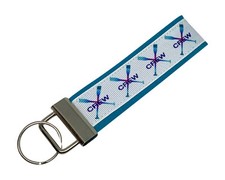 Crew Key Chain, Crew Team Key Fob, Fabric Keychain, Rowing Keychain