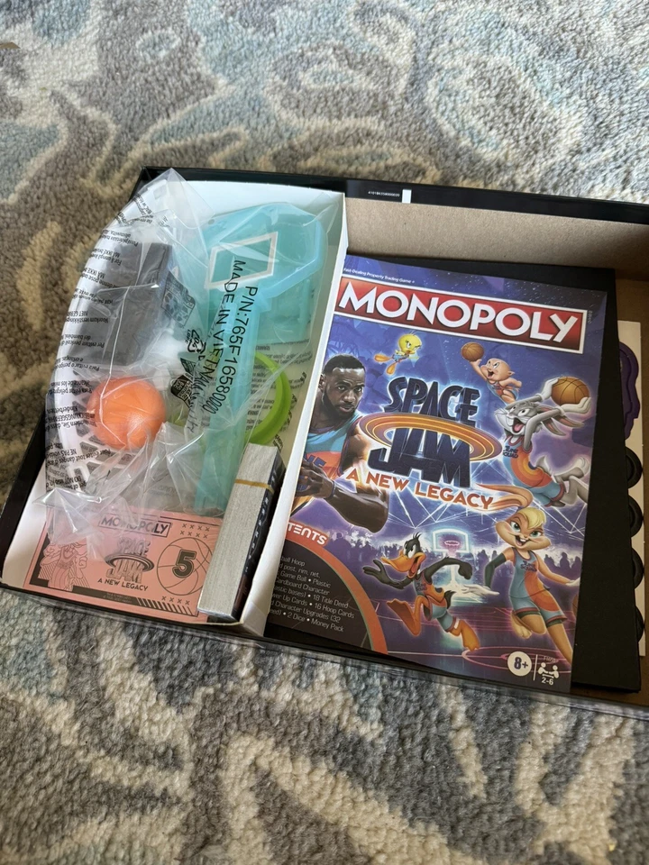 Space Jam A New Legacy LeBron James Monopoly Tune Squad Exclusive Board Game New - Image 3 of 3