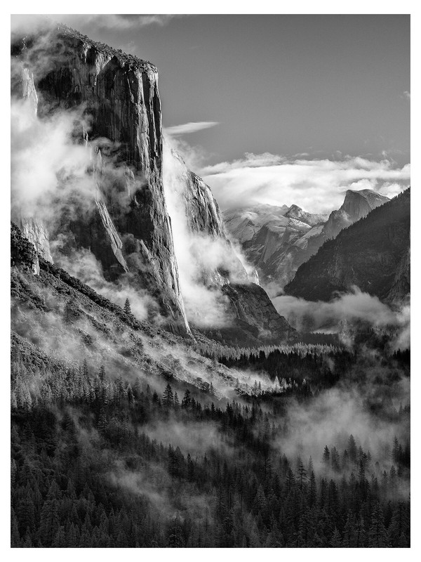 Jerome Jerry Bosworth B&W photograph Tunnel View El Capitan Yosemite Valley