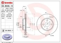 2X Brembo 09.B508.11 Bremsscheibe FüR Aston Martin Toyota