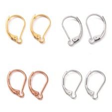 500Pcs Non-Tarnish 304 Stainless Steel Leverback Earring Findings 16.5x10x2mm