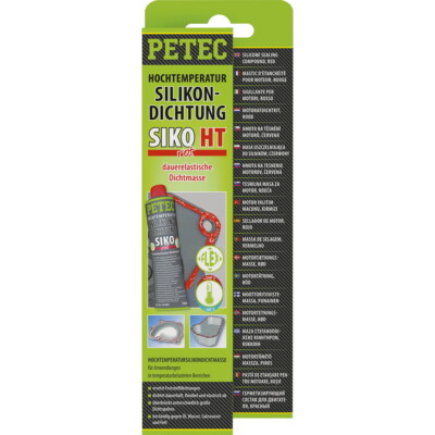 Petec 97880 Hochtemperatur-Silikondichtung SIKO rot - 70ml Tube