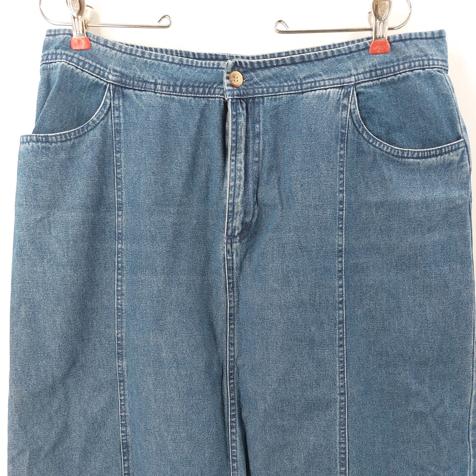 BASIC EDITIONS long modest denim skirt size 14 100 … Gem