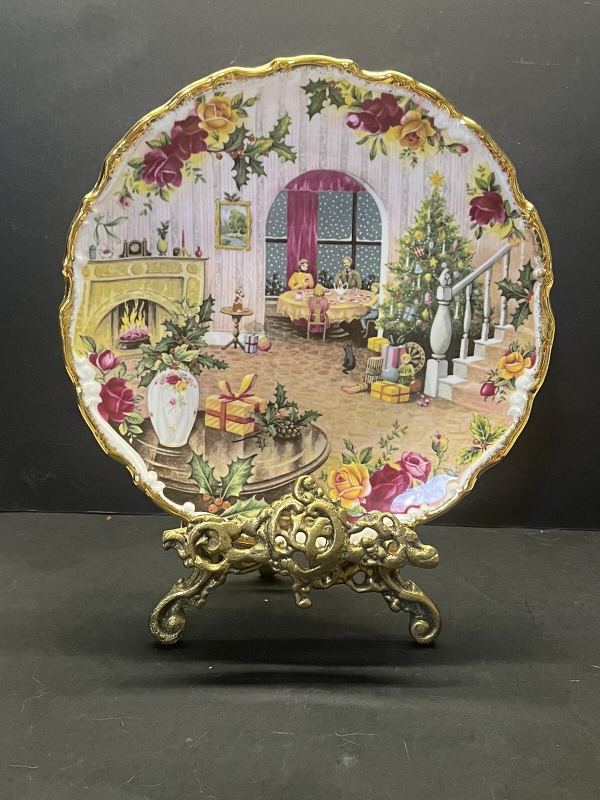 6x Royal Albert Old Country Roses Christmas Plates eBay