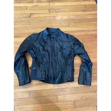 Harley Davidson Naked Skin Motorcycle Leather Jacket Sz S Elastic Waist Moto