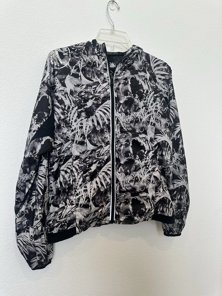 Body Glove Hombre Empacable Cortavientos con Capucha Blanco y Negro Mediano Foto 2 de 4