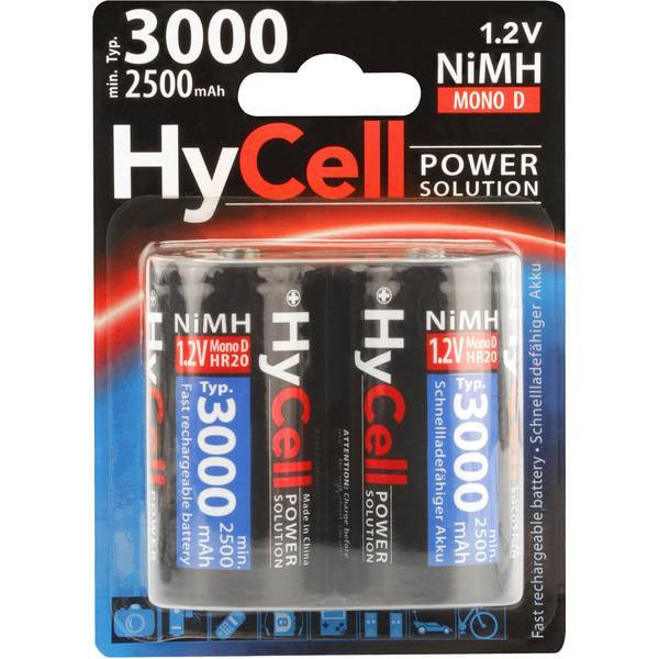 HyCell 5035312  HR20 3000 Batteria ricaricabile Torcia (D) NiMH 2500 mAh 1.2 V 2