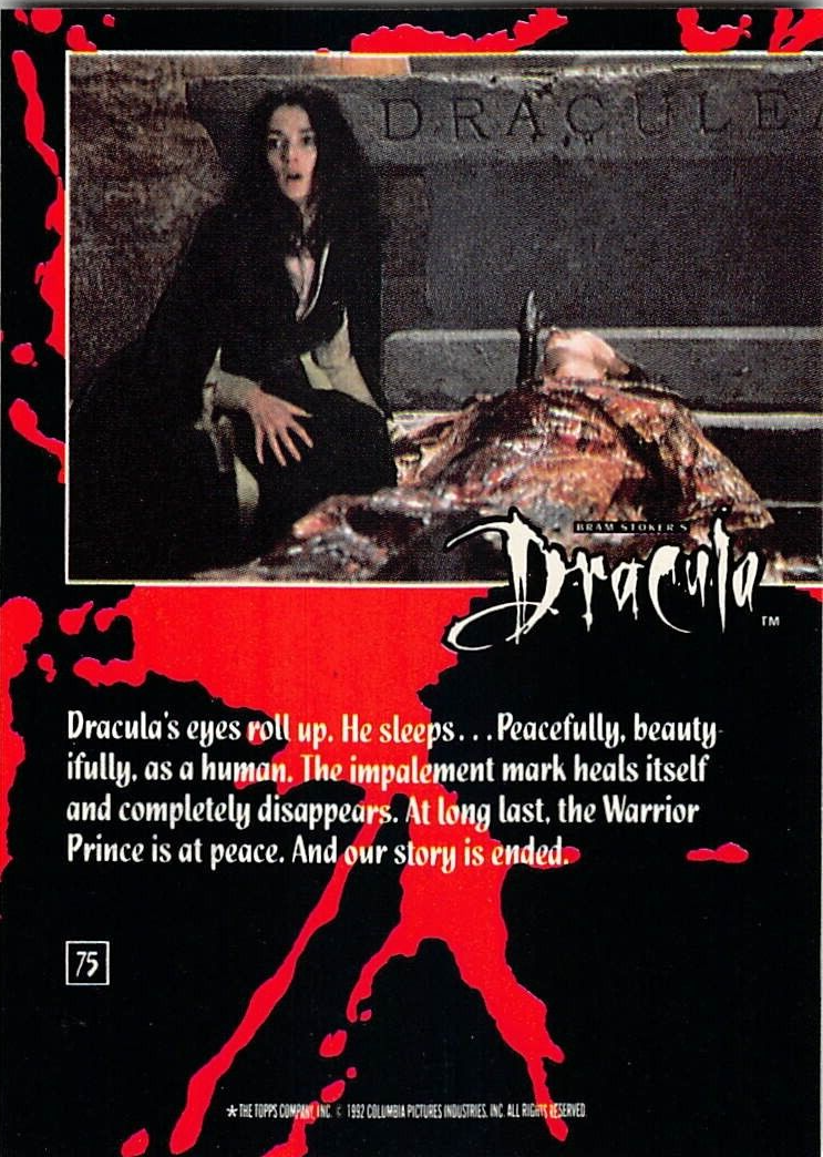 Bram Stoker's Dracula Trading Card Topps 1992 Horror #75 | eBay