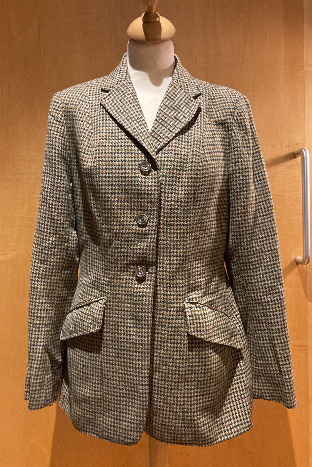 Giacca donna Harry Hall hacking caccia spettacolo pony club tweed UK 12