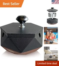 Elegant Outdoor Ashtray with Heavy Lid & Removable Liner - Perfect for Patios