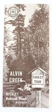 Alvin Creek. Nicolet National Forest Guide / Map. Forest Service Rhinelander, WI