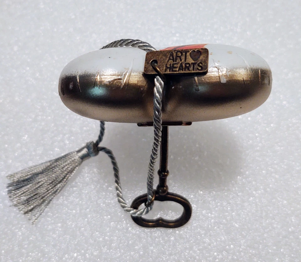 Corações de arte coração de pássaro cardinal vermelho com chave Demdaco Dean Crouser - Imagem 4 de 4