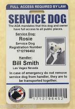 Custom ID Card / Badge for Service Dog Certified Working Dog Service Animal 6
