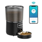 WiFi Pet Feeder Automatic Smart Dog Cat Dry Food Dispenser Feeding Bowl 4L Black