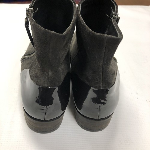 Paul Green Sz 9 Dina Boots Gray Suede Almond Toe Ankle Flat Booties 6.5 UK - Picture 6 of 11