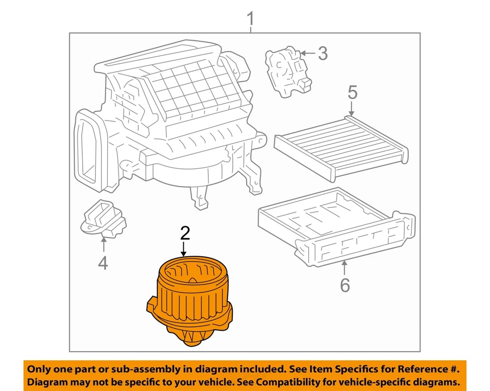 Used HVAC Blower Motor fits: 2000 Toyota Avalon automatic temperature control XL — 第 3/4 张图片