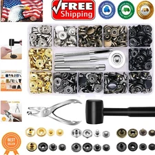 Durable 12.5mm Snap Fasteners Kit - 120 Sets with Setter Tools for DIY Projects