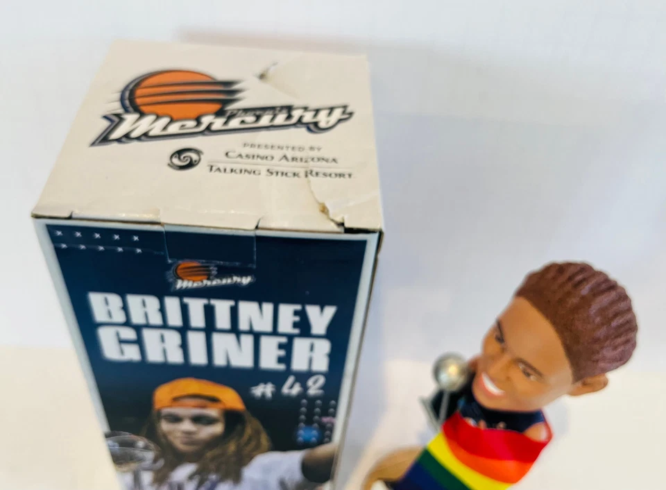 Brittney Griner 2013 #1 Pick Rainbow Pride Flag Championship 2019 Bobblehead SGA - Image 3 of 4
