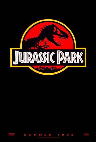 Sam Neill JURASSIC PARK Laura Dern Jeff Goldblum DS 27x40 adv movie poster 1993