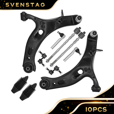 SVENSTAG Front Lower Control Arm Tierod Swaybar for 2010-14 Subaru Legacy -10Pcs
